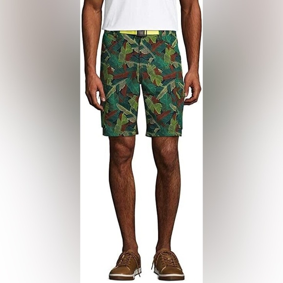 LANDS END MENS 9” SWIM TRUNKS TROPICAL LEAF PRINT NO LINER SIZE L - Picture 5 of 5